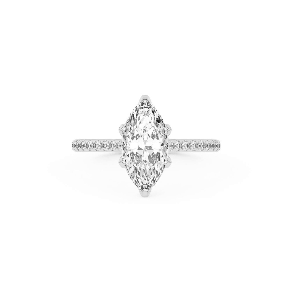 360 degree view of Marigold Tulip Inspired 6 Prong Lab Engagement Ring