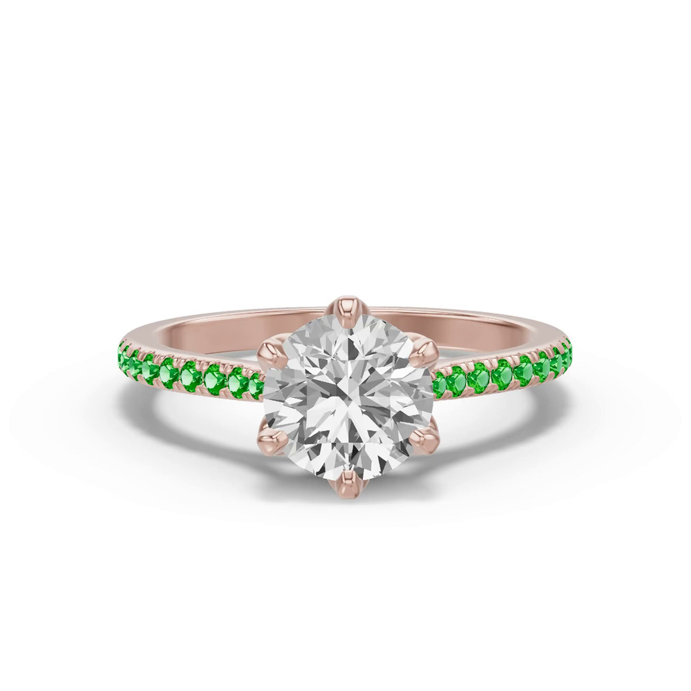 360 degree view of Marigold Tulip Inspired Tsavorite Engagement Ring