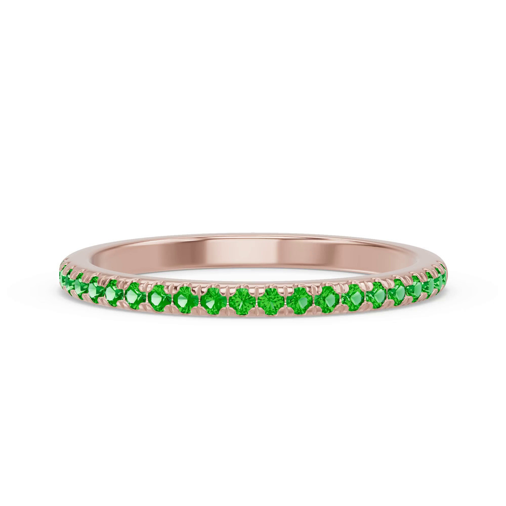 360 degree view of Marigold Pavé Tsavorite Band