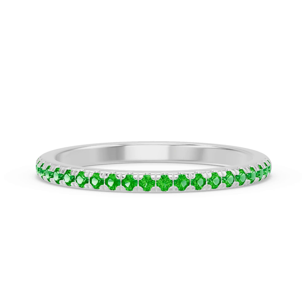 360 degree view of Marigold Pavé Tsavorite Band