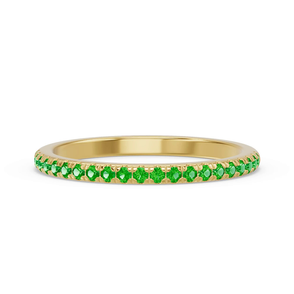 360 degree view of Marigold Pavé Tsavorite Band