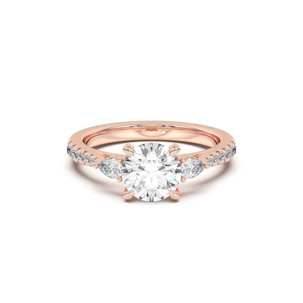 360 degree view of Taryn Pear 3-Stone With Pavé Engagement Ring