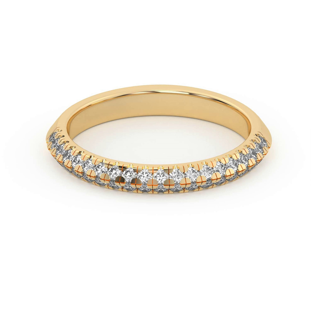 360 degree view of Karen Knife-Edge Pavé Band