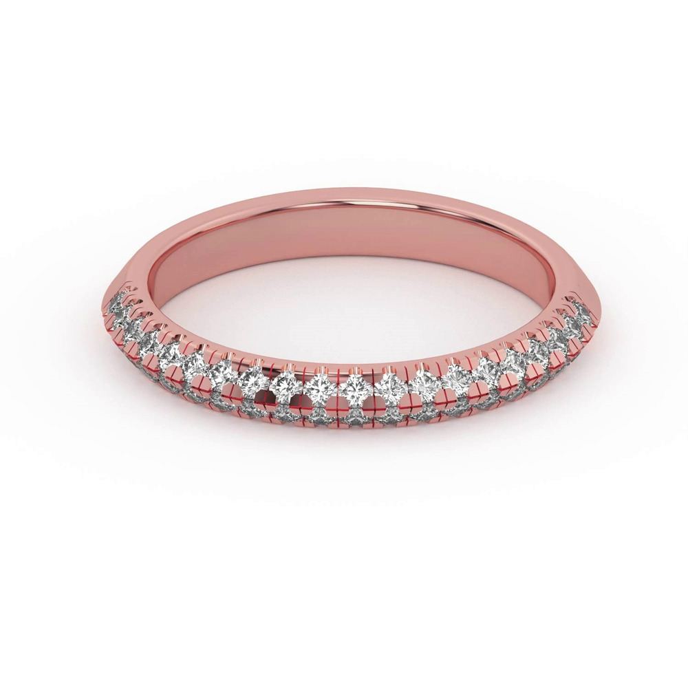 360 degree view of Karen Knife-Edge Pavé Band