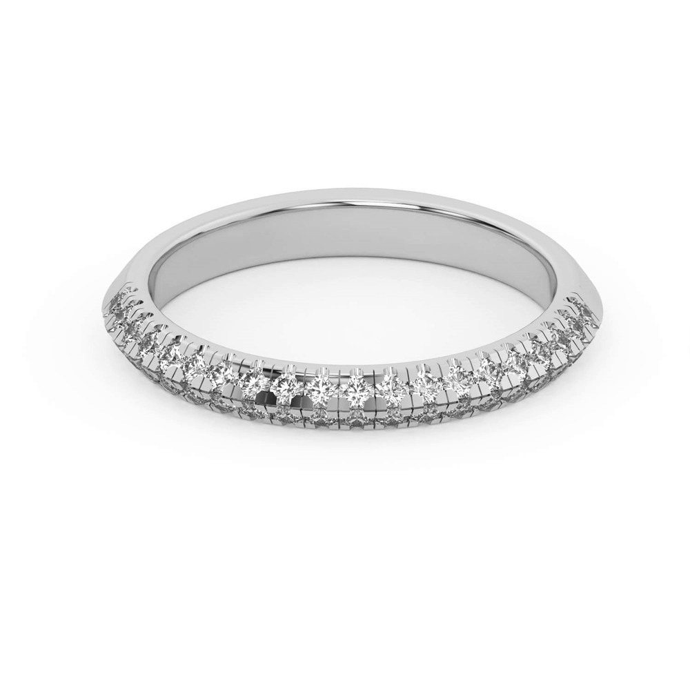 360 degree view of Karen Knife-Edge Pavé Band