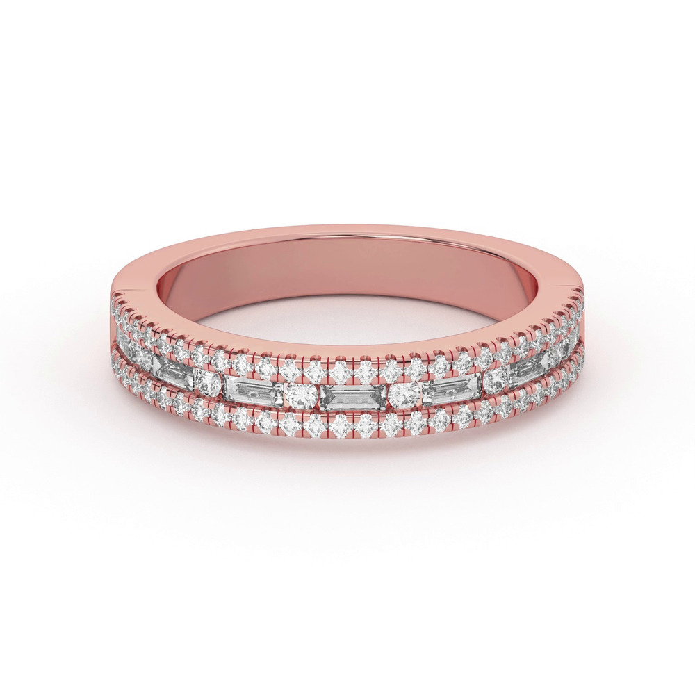 360 degree view of Rochelle Triple Row Diamond Band