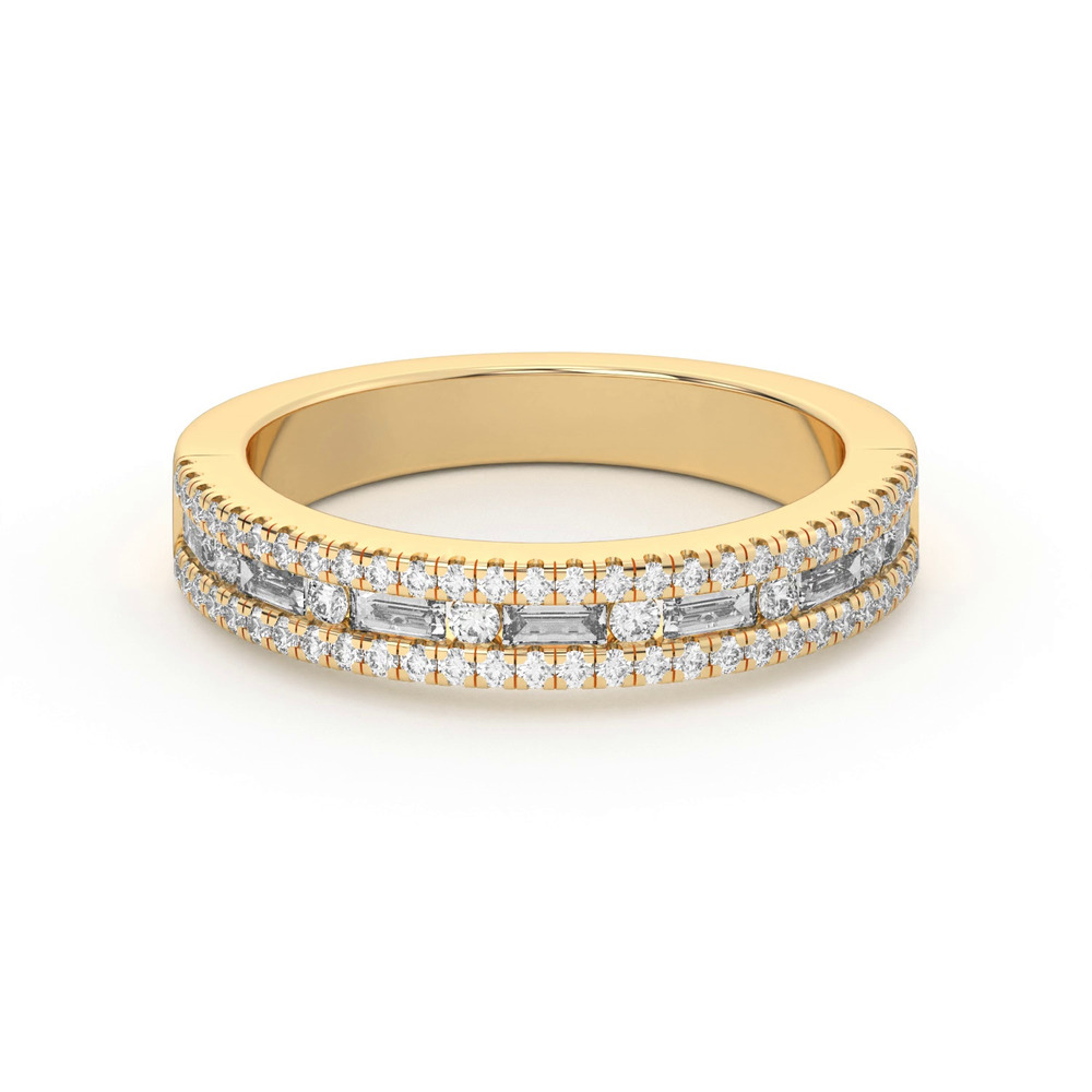 360 degree view of Rochelle Triple Row Diamond Band