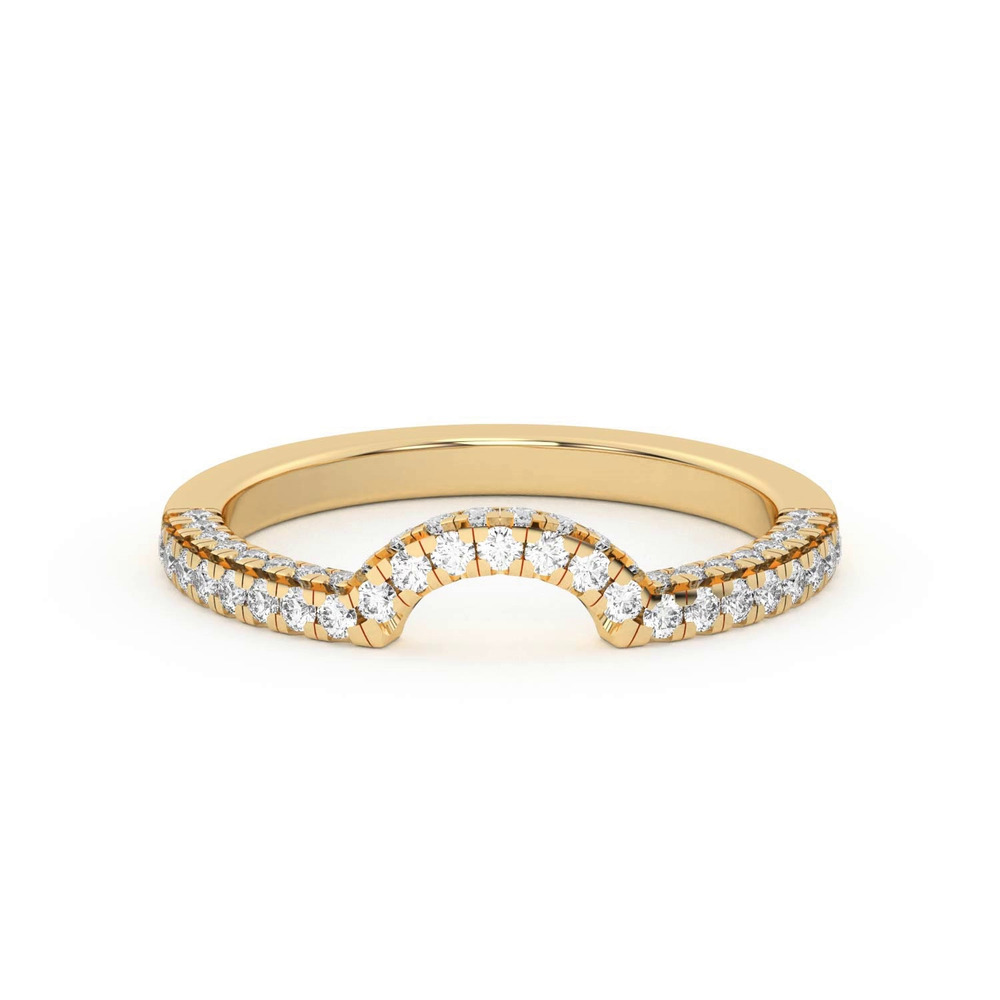 360 degree view of Trio Diamond Curved Band