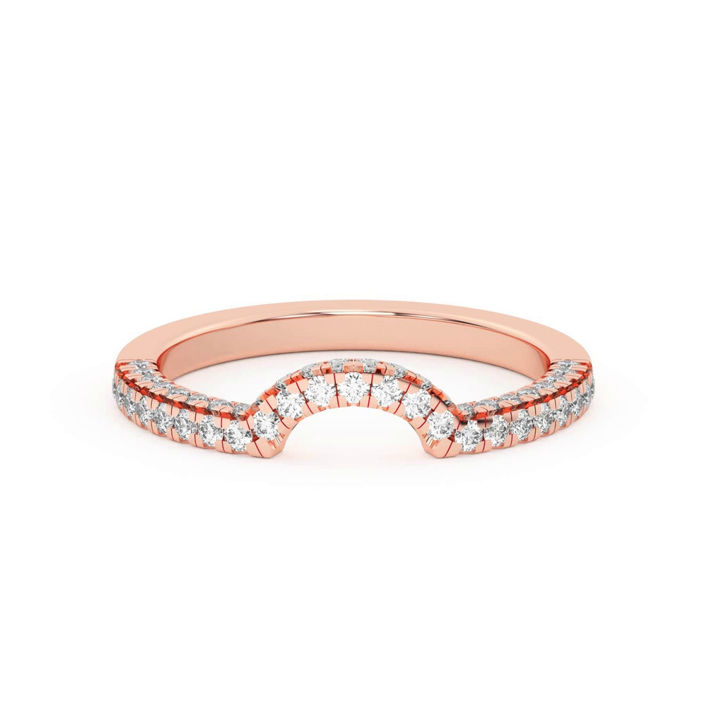 360 degree view of Trio Diamond Curved Band