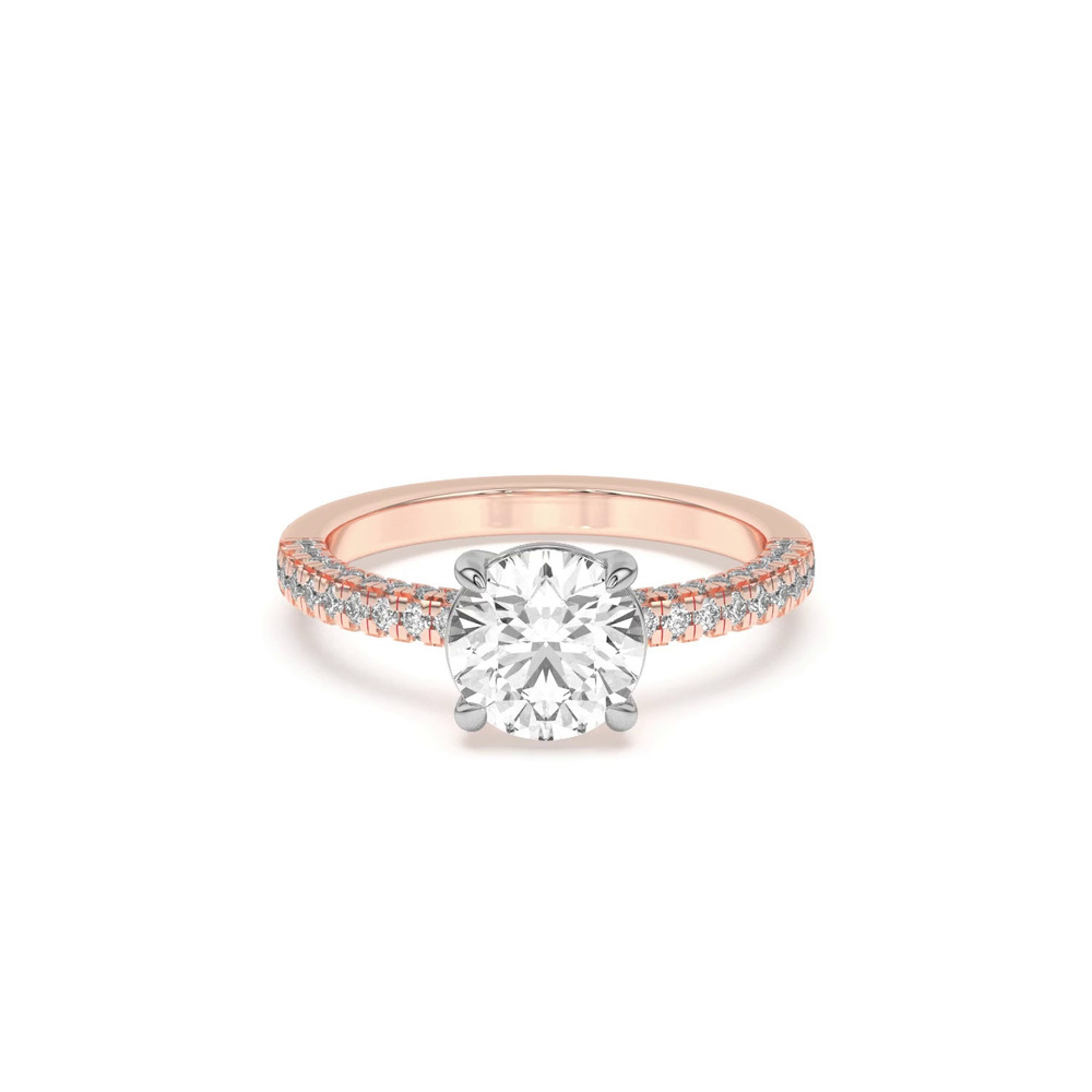 360 degree view of Trio Diamond Two-Tone Engagement Ring