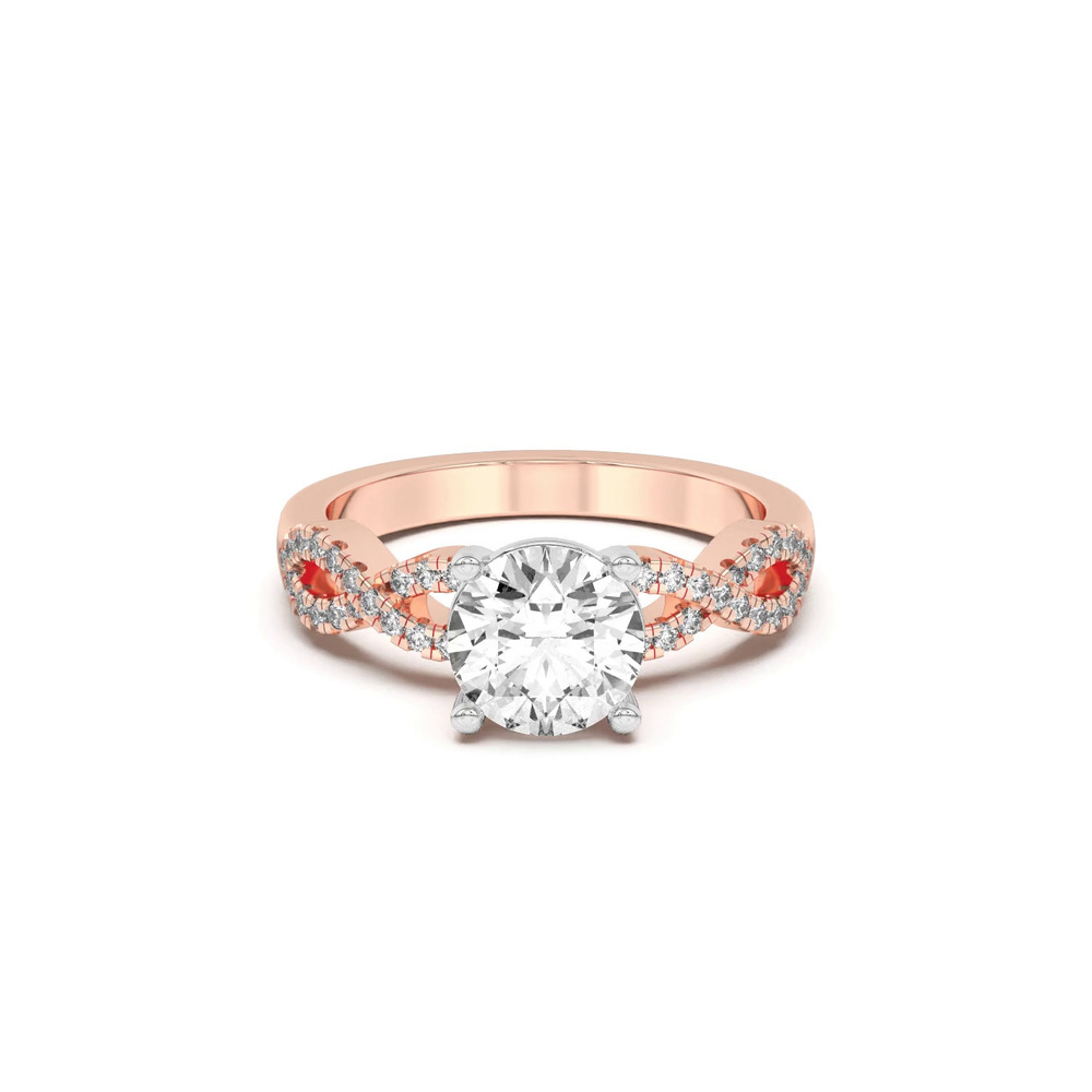 360 degree view of Infinity Diamond Two-Tone Engagement Ring