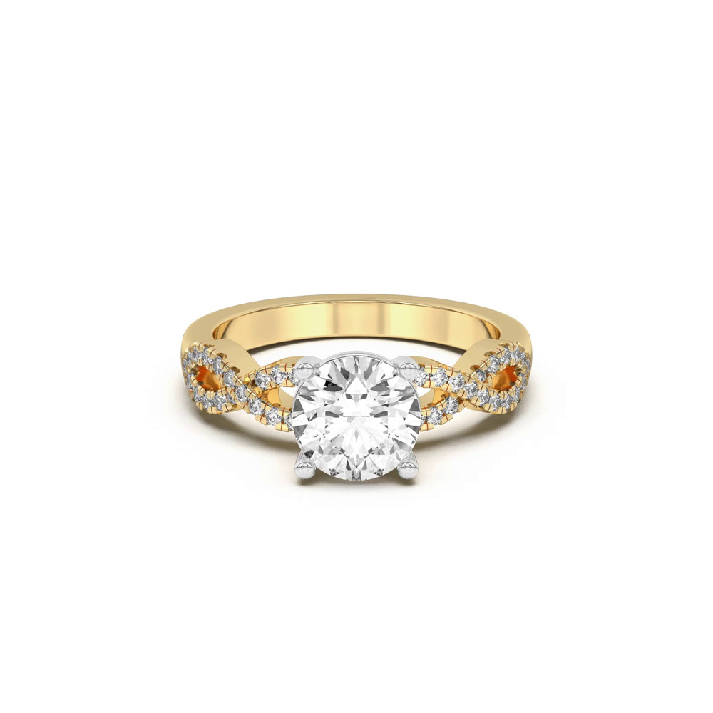 360 degree view of Infinity Diamond Two-Tone Engagement Ring