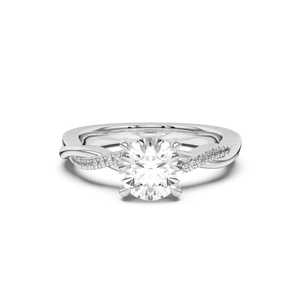 360 degree view of Hana Diamond Twist Engagement Ring