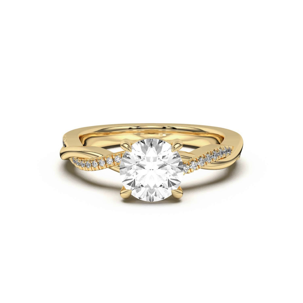 360 degree view of Hana Diamond Twist Engagement Ring
