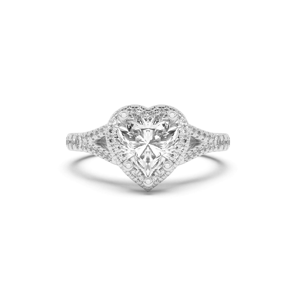 360 degree view of Clarissa Split Shank Halo Engagement Ring