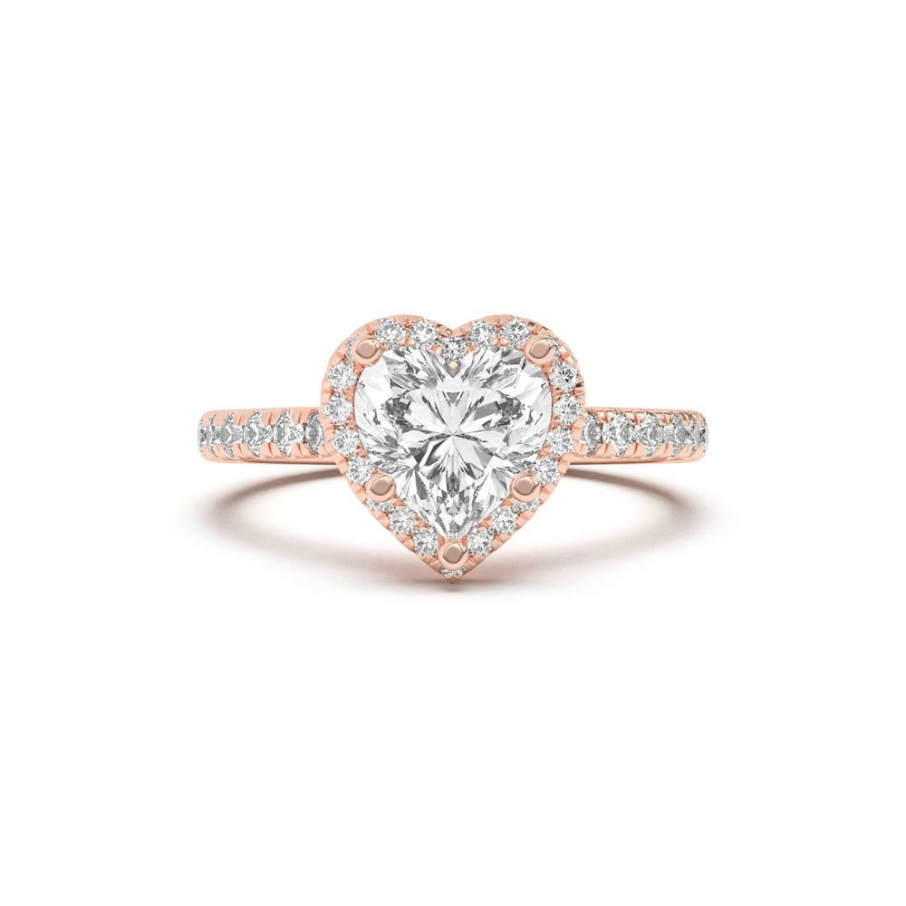 360 degree view of Estelle Classic Pavé Cathedral Halo Engagement Ring