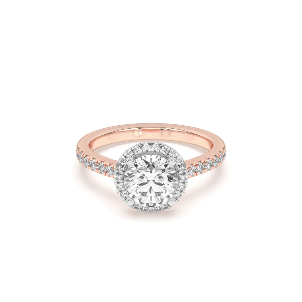 360 degree view of Estelle Classic Pave Cathedral Halo Two-Tone Engagement Ring