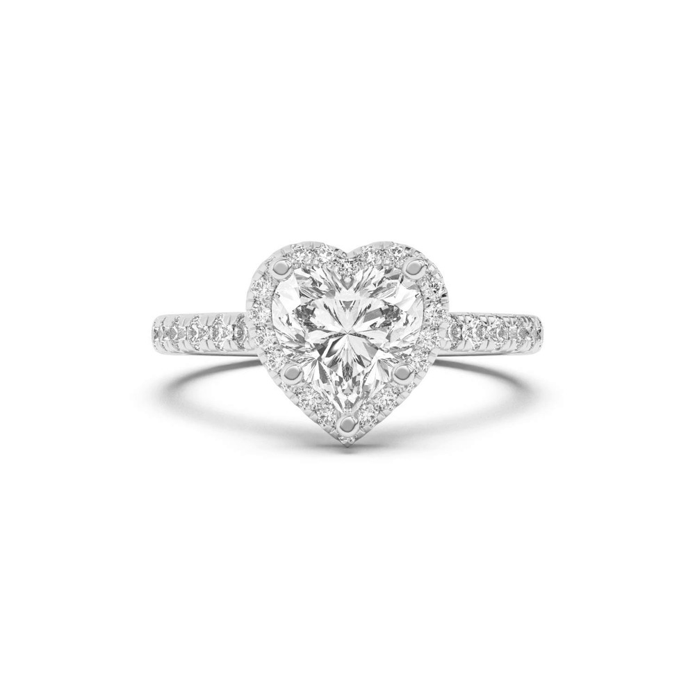 360 degree view of Estelle Classic Pavé Cathedral Halo Engagement Ring