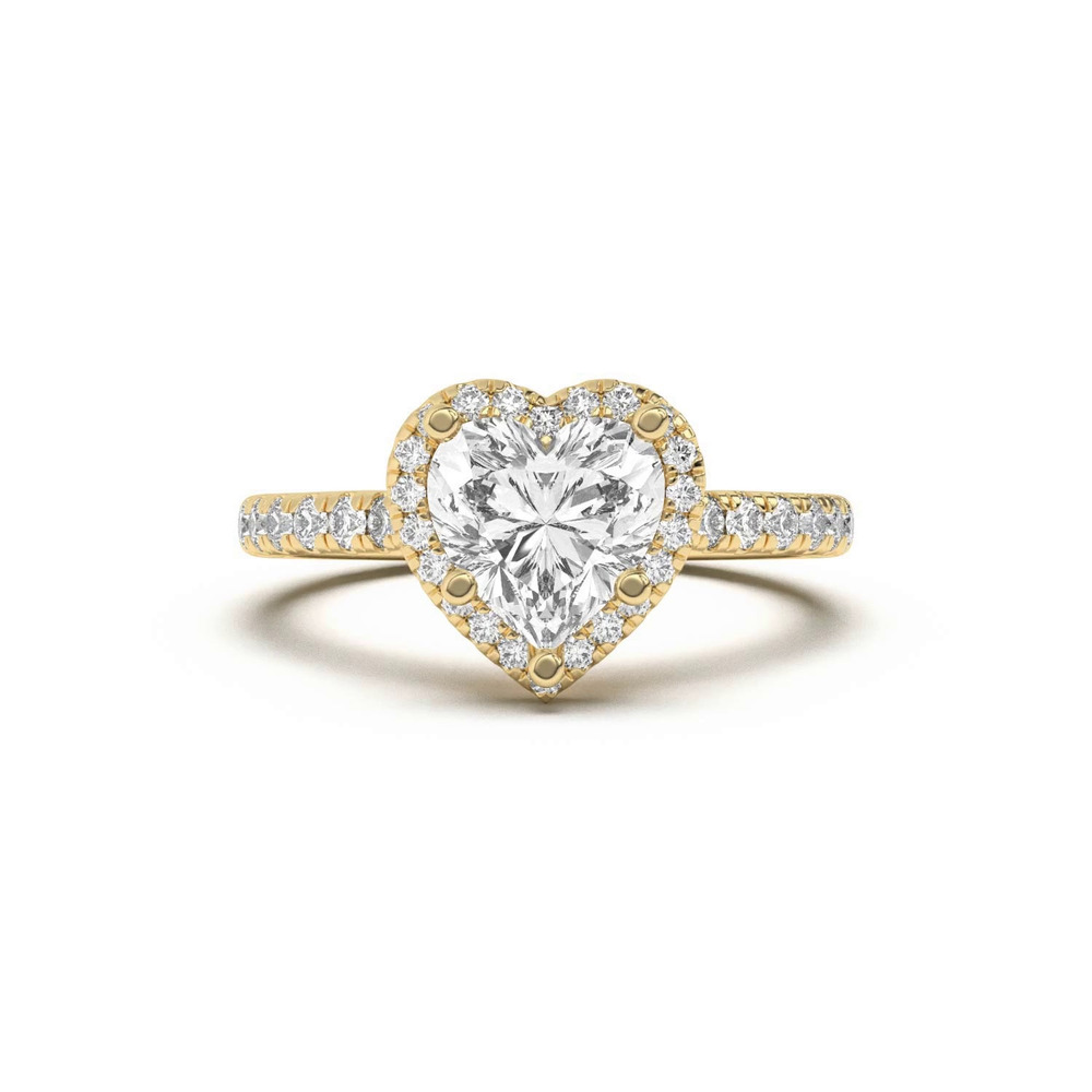 360 degree view of Estelle Classic Pavé Cathedral Halo Engagement Ring