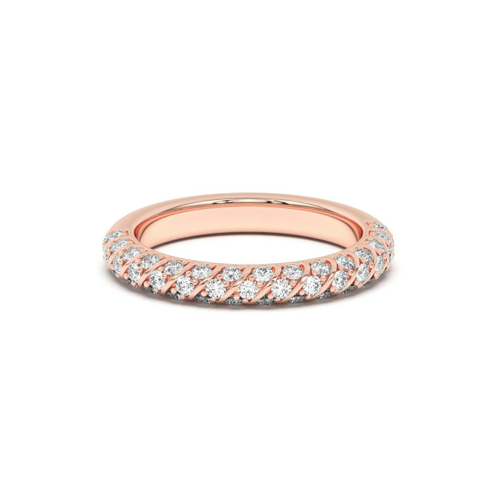 360 degree view of Madeline Pavé Trio Striped Band