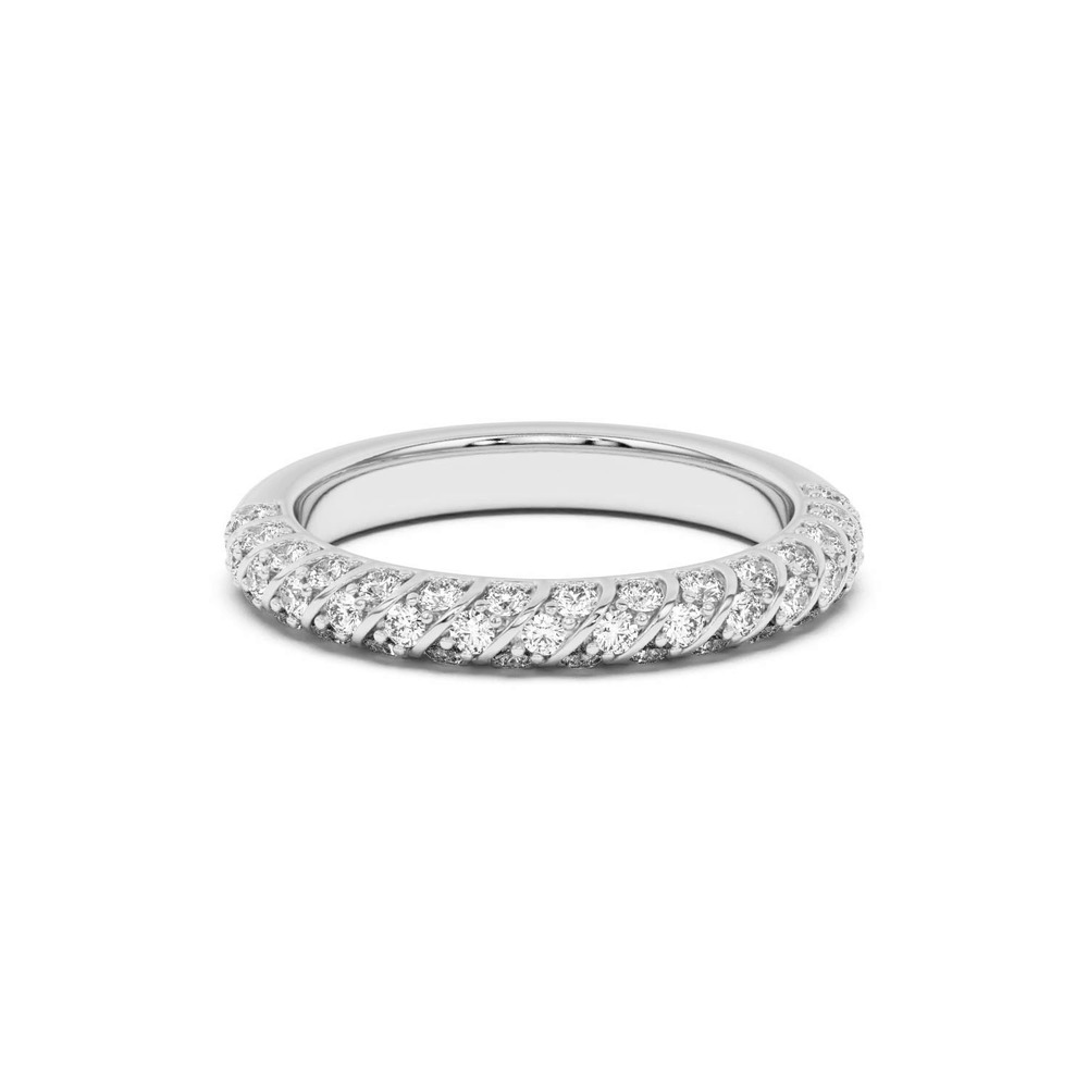 360 degree view of Madeline Pavé Trio Striped Band