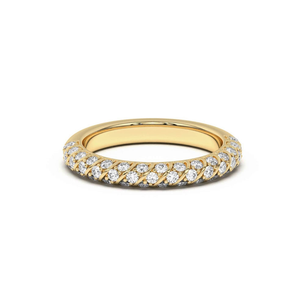360 degree view of Madeline Pavé Trio Striped Band
