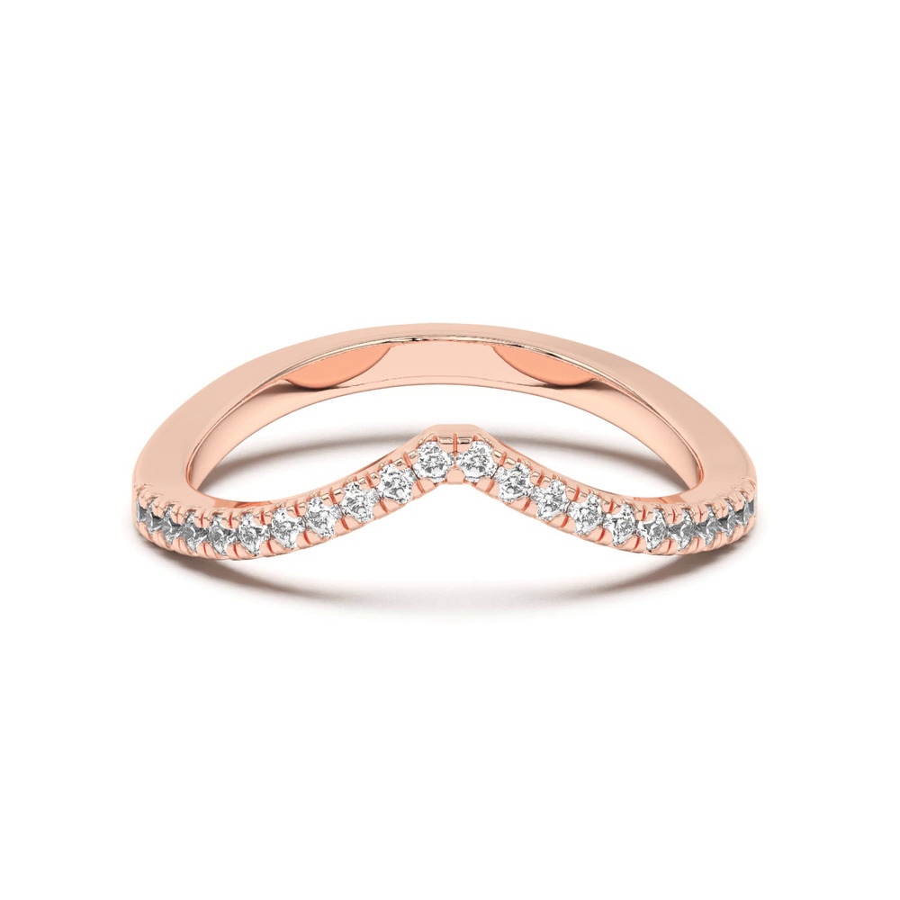 360 degree view of Nadine Pavé Chevron Band