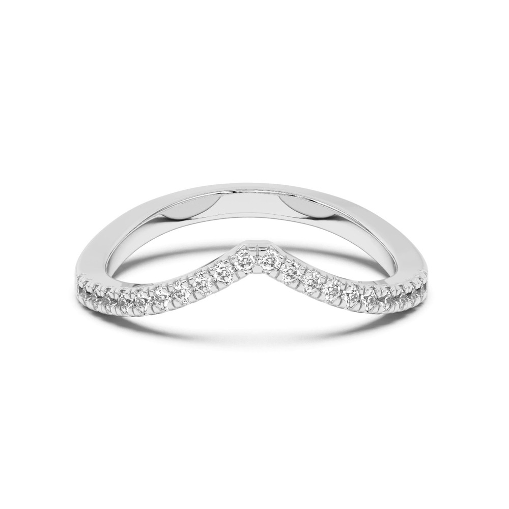 360 degree view of Nadine Pavé Chevron Band