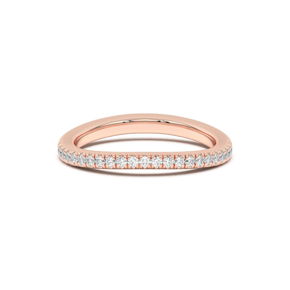 360 degree view of Bree Curved Pavé Band