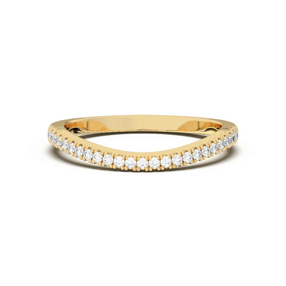 360 degree view of Liana Curve Pavé Band