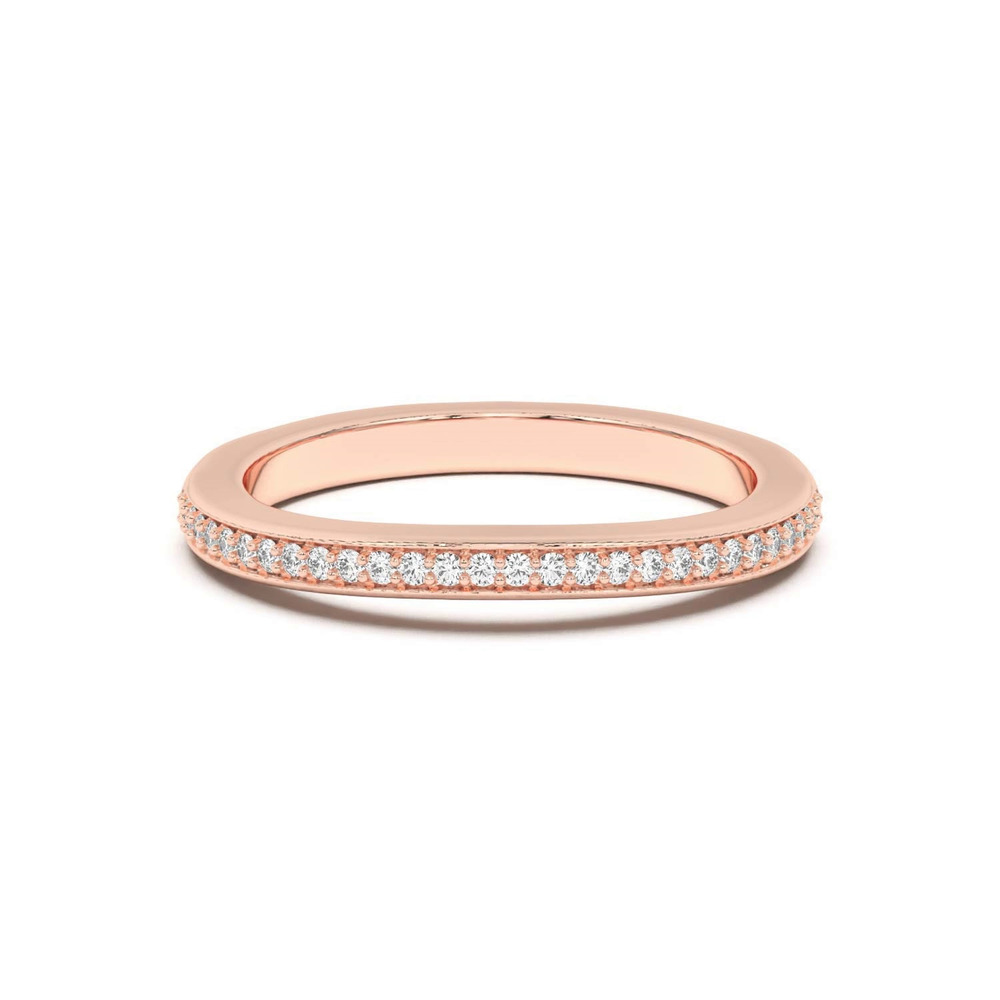 360 degree view of Fernanda Curved Pavé Band