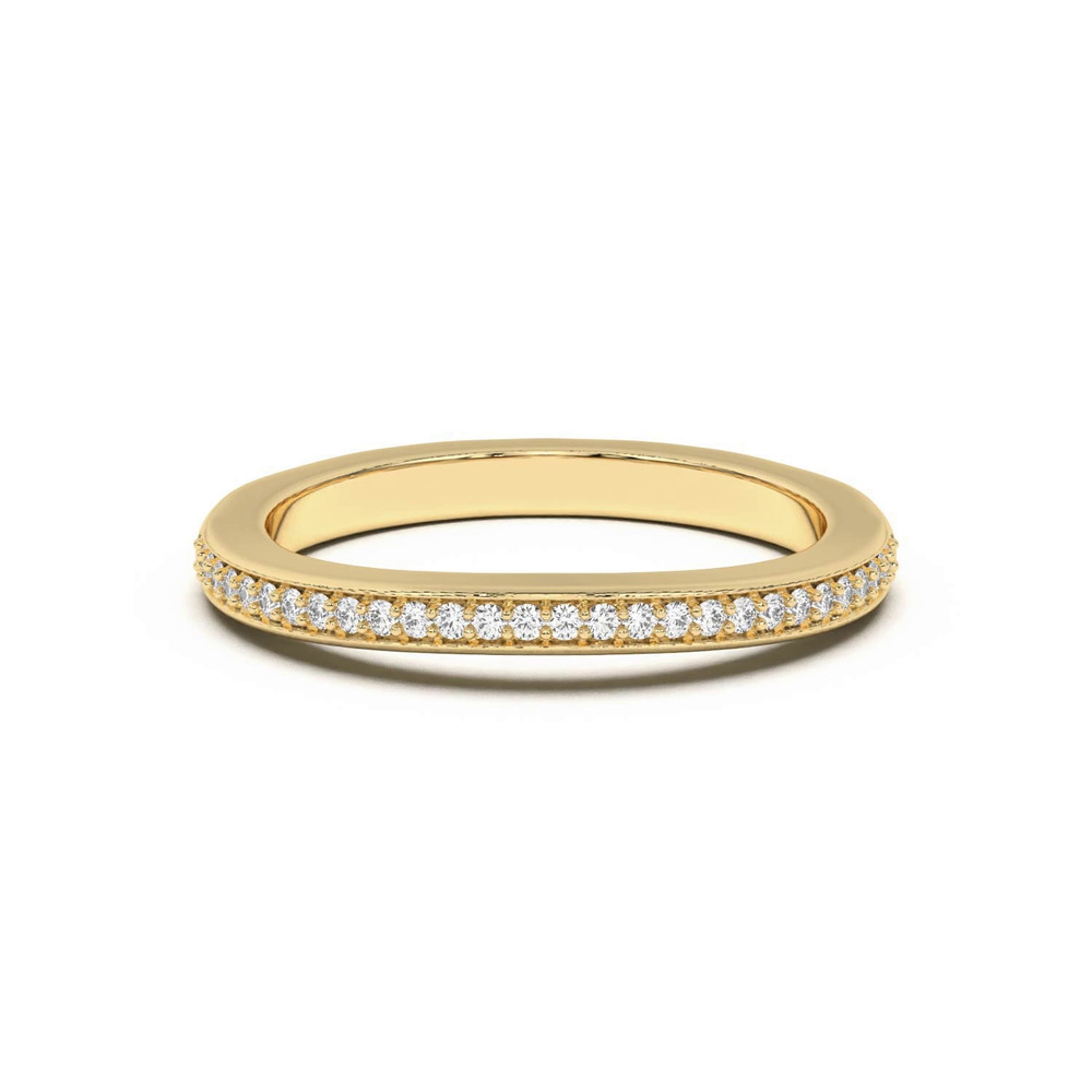 360 degree view of Fernanda Curved Pavé Band