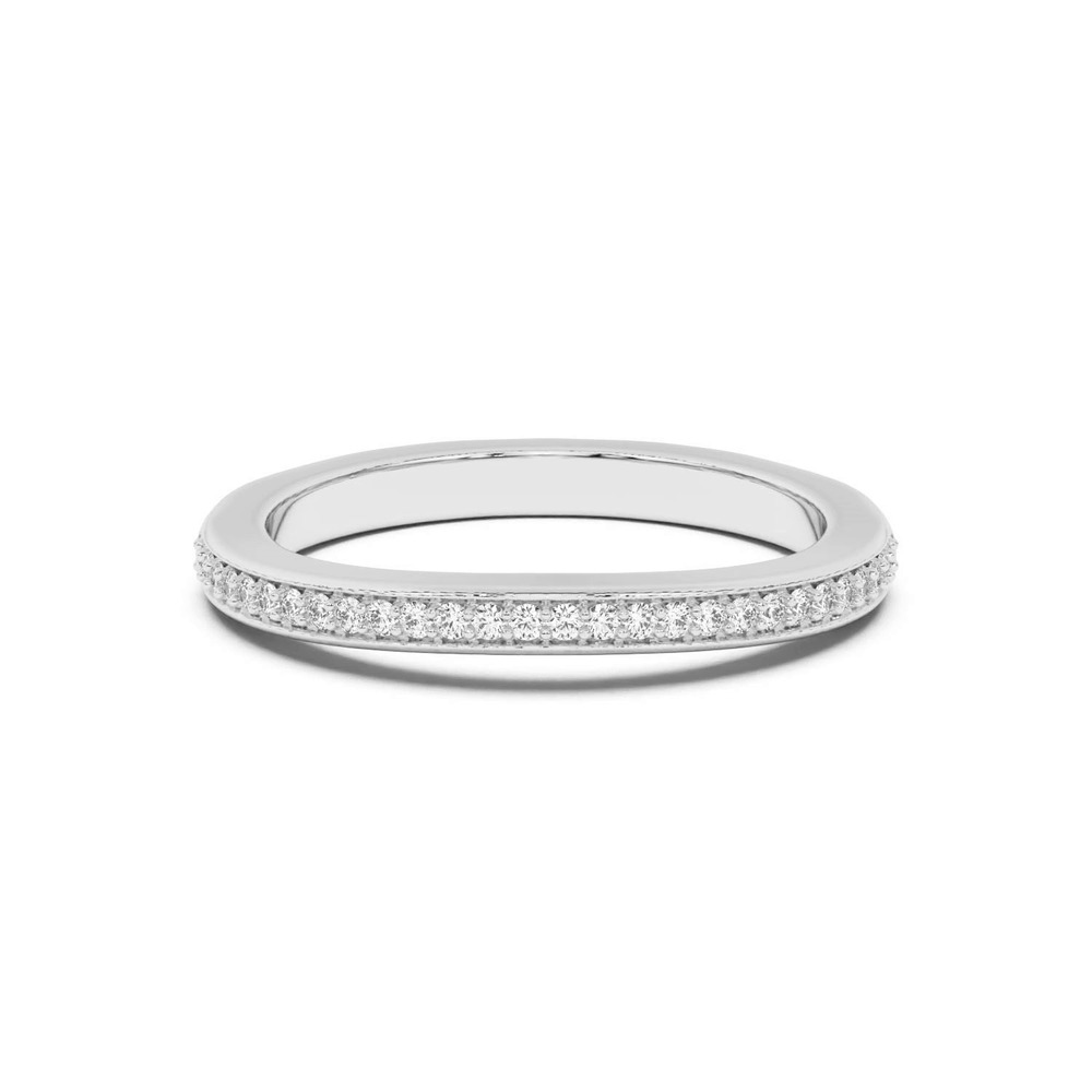360 degree view of Fernanda Curved Pavé Band