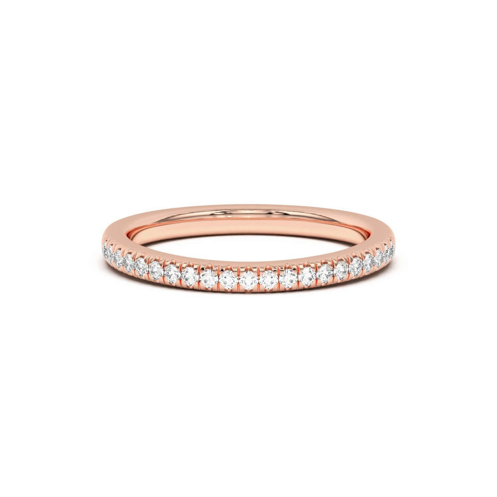 360 degree view of Nalani Curved Pavé Band