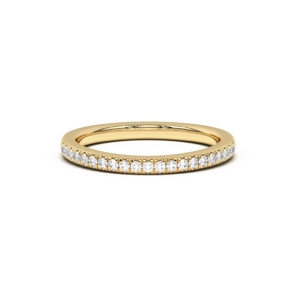 360 degree view of Nalani Curved Pavé Band