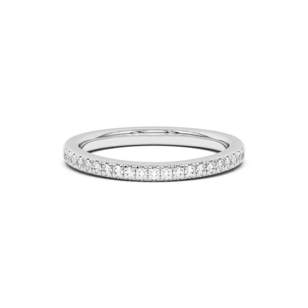 360 degree view of Nalani Curved Pavé Band