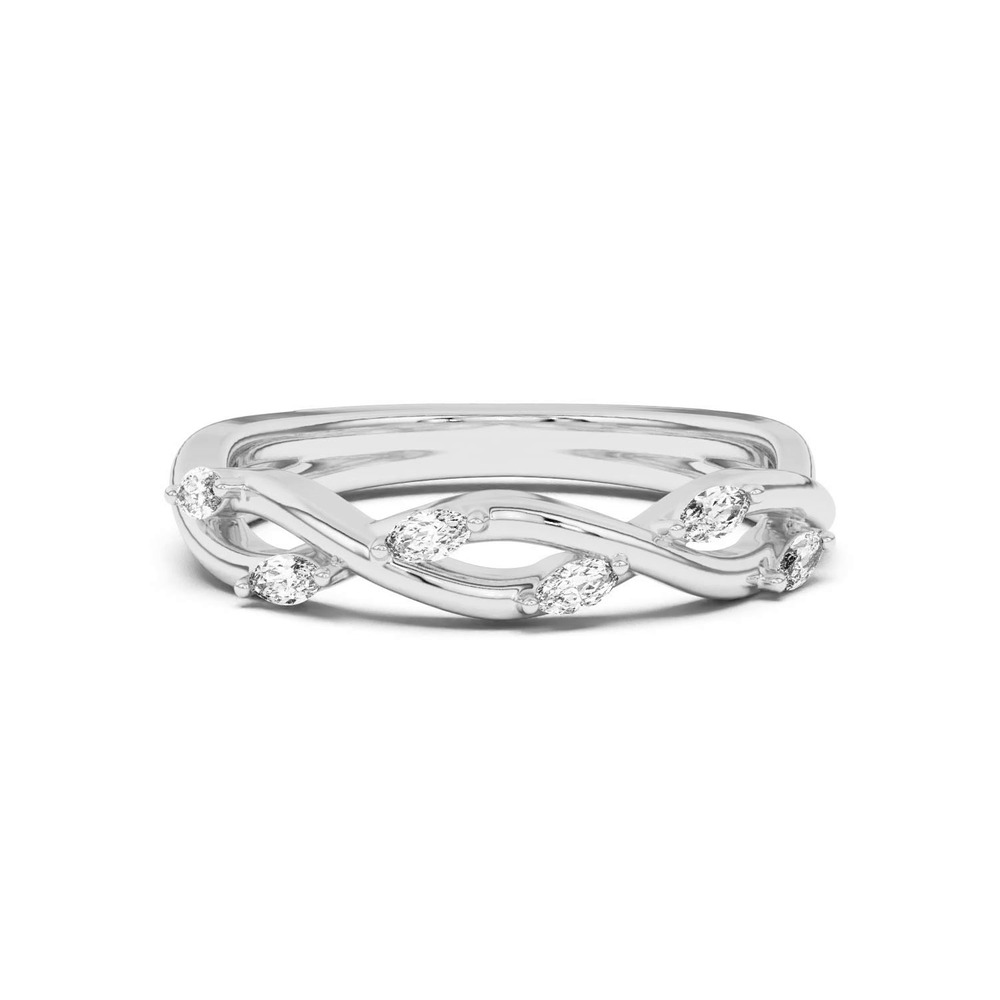360 degree view of Maxime Twisted Marquise Diamond Band