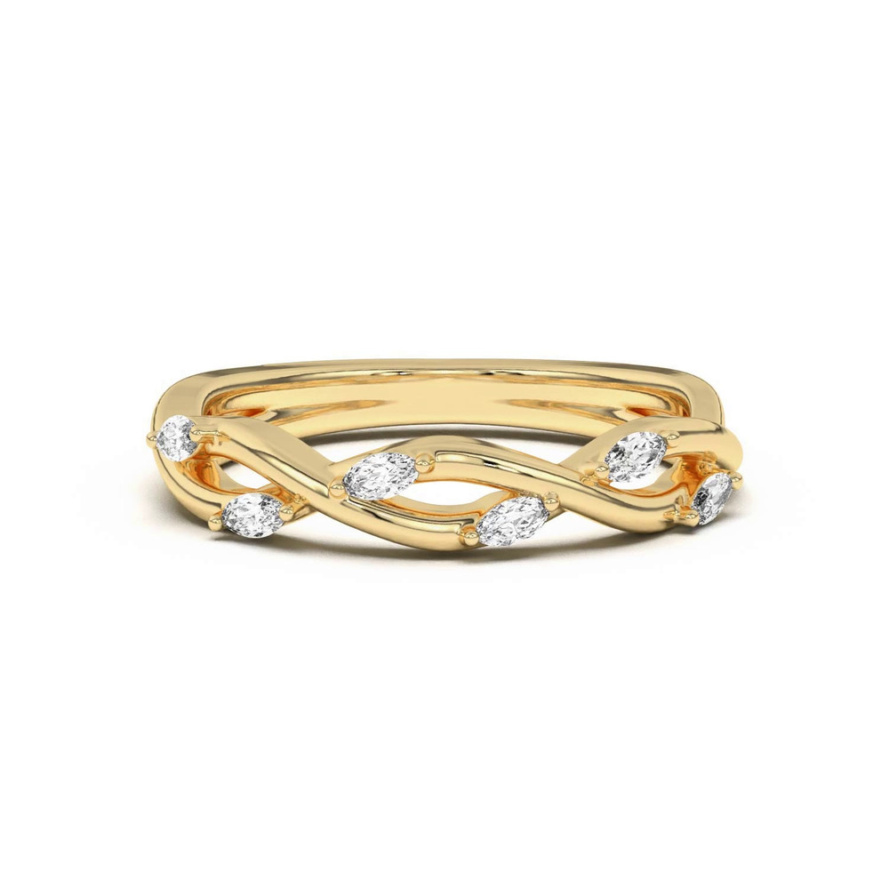 360 degree view of Maxime Twisted Marquise Diamond Band