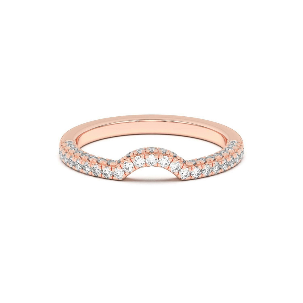 360 degree view of Nelly Curved Pavé Band