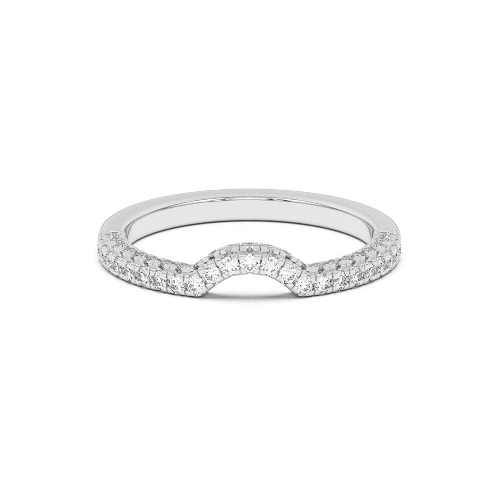 360 degree view of Nelly Curved Pavé Band