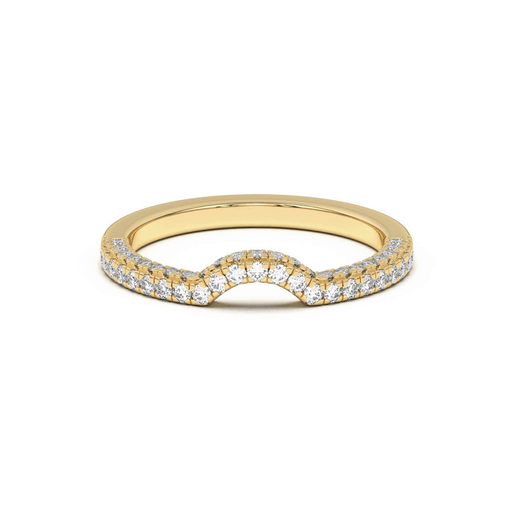360 degree view of Nelly Curved Pavé Band