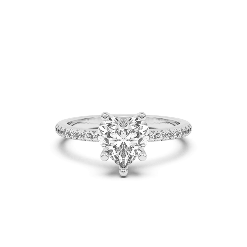 360 degree view of Marie Classic Hidden Halo Lab Pavé Engagement Ring
