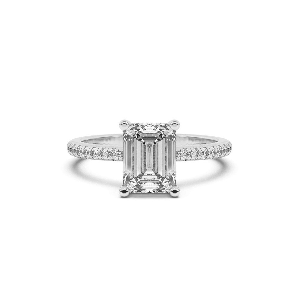 360 degree view of Marie Classic Hidden Halo Pavé Engagement Ring