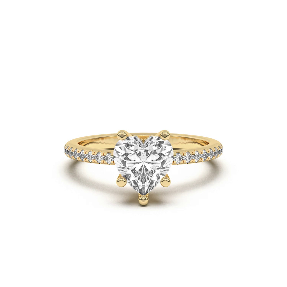 360 degree view of Marie Classic Hidden Halo Lab Pavé Engagement Ring