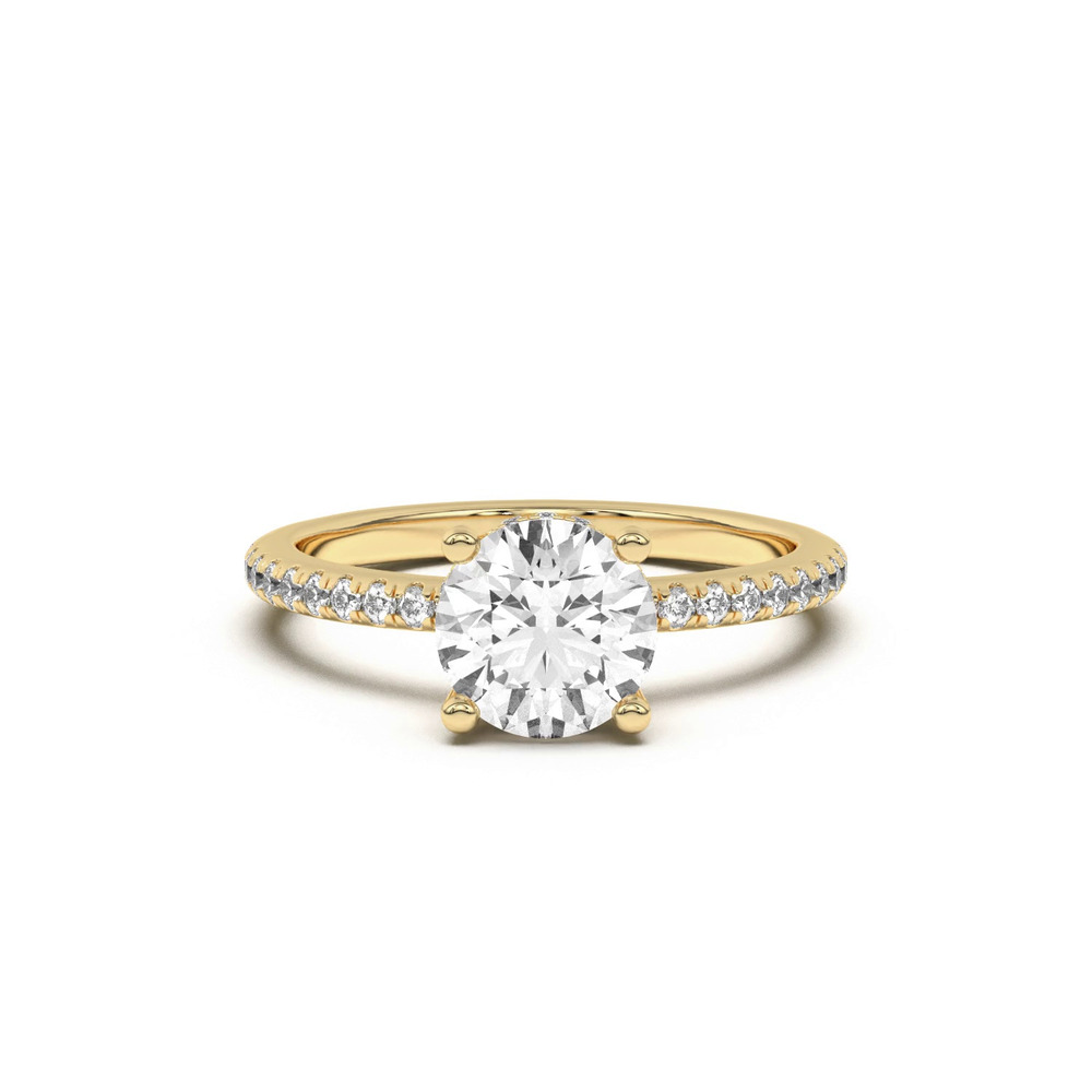 360 degree view of Marie Classic Hidden Halo Pavé Engagement Ring