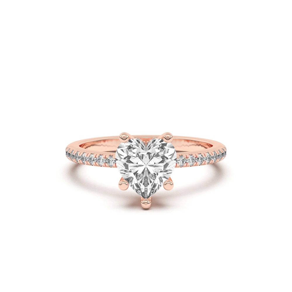 360 degree view of Marie Classic Hidden Halo Lab Pavé Engagement Ring