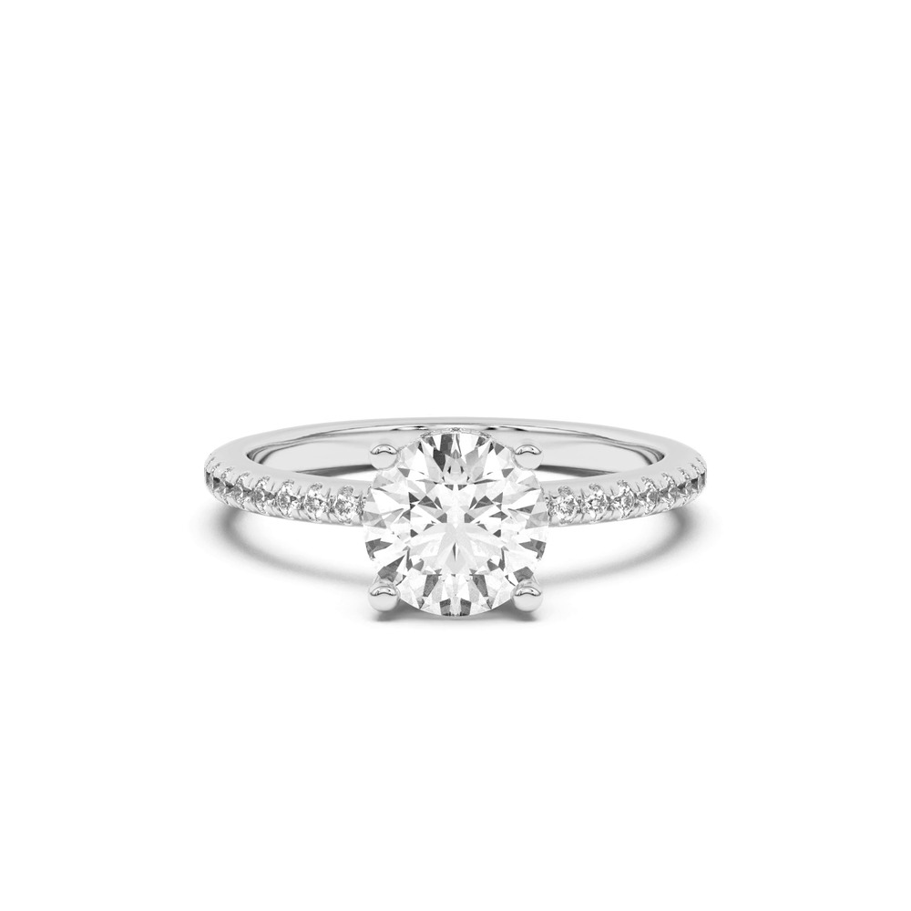 360 degree view of Marie Classic Hidden Halo Pavé Engagement Ring