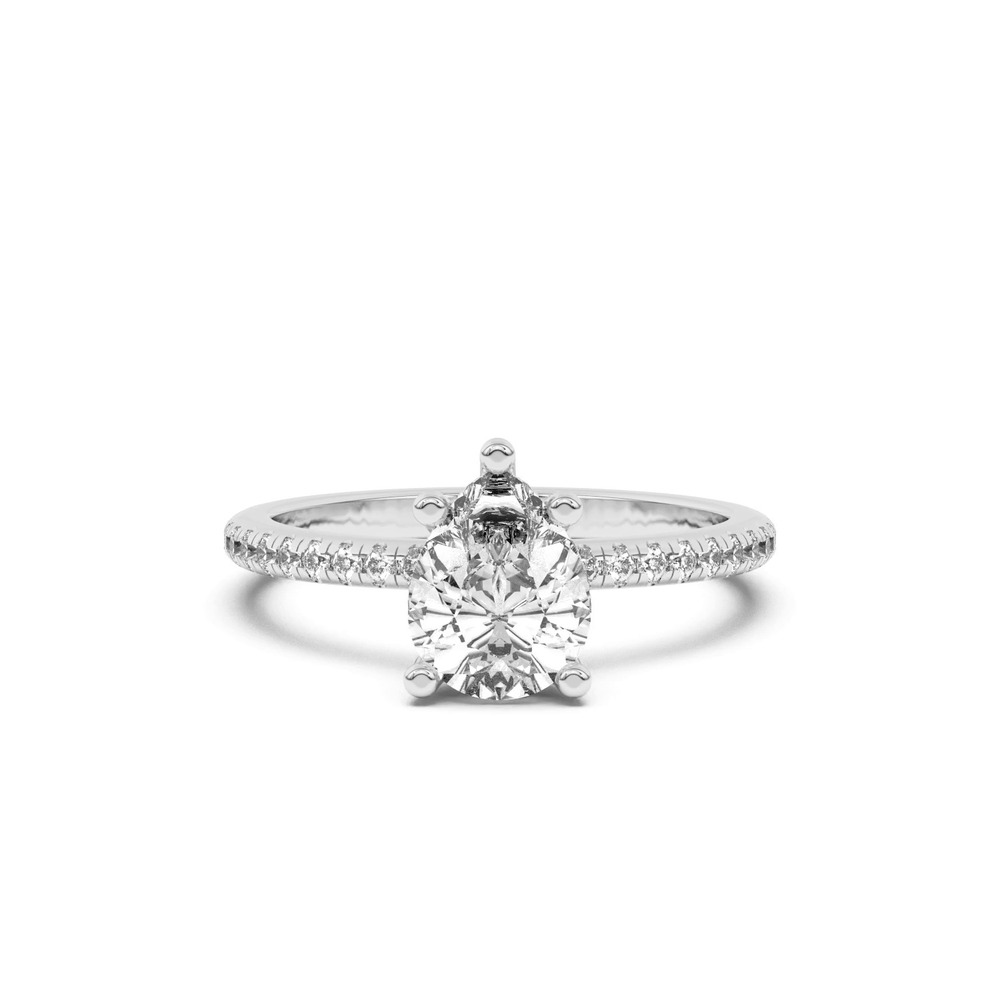 360 degree view of Marie Classic Hidden Halo Pavé Engagement Ring