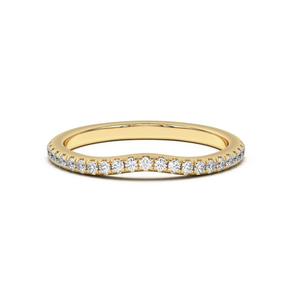 360 degree view of Marie Classic Curved Pavé Lab Band