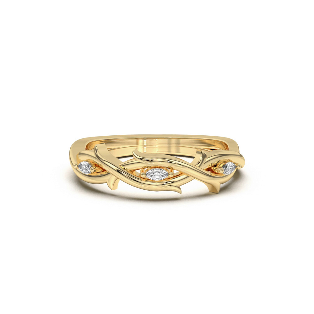 360 degree view of Robin Marquise Diamond Thorn Band